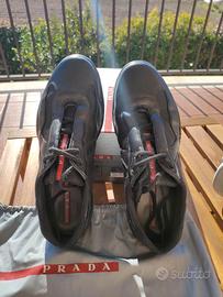 Prada America's Cup nero scarpe shoes tg 8 (42)