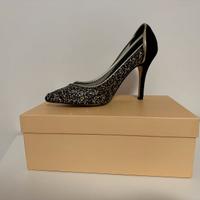 Décolleté donna 38 Menbur nere glitter + pochette