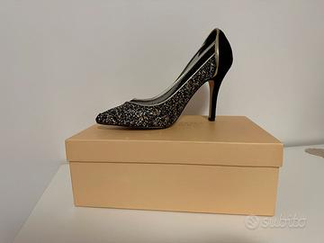 Décolleté donna 38 Menbur nere glitter + pochette