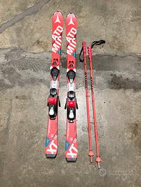 sci Atomic bambino con attacchi e bastoncini