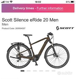 Scott – Silence Eride 20Men - Bicicletta Elettrica