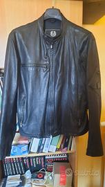 Belstaff racer giacca pelle nera moto XL slim xmen