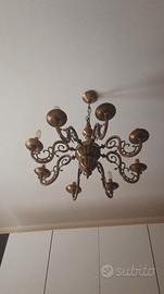 lampadario ottone
