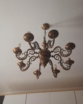 lampadario ottone