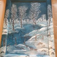 Quadro paesaggio invernale