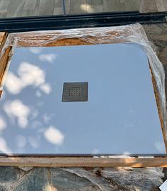 Piatto doccia resina 80x90 grigio