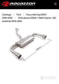 Scarico Ragazzon Focus MK4