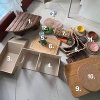 Set accessori e arredi per criceto siriano