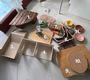 Set accessori e arredi per criceto siriano