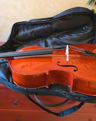 VIOLONCELLO 3/4 - COMPLETO DI ARCHETTO E CUSTODIA 