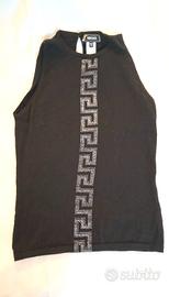 Top smanicato Gianni Versace nero taglia 42 