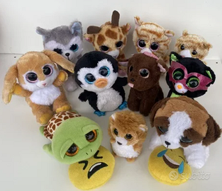 11 peluche assortiti+2 smile portachiavi+Maialino