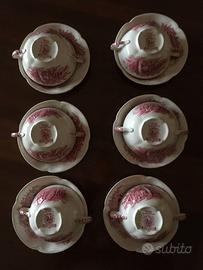 Servizio da consommè per sei in porcellana inglese