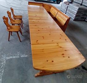 SET TAVOLO  + PANCA E SEDIE