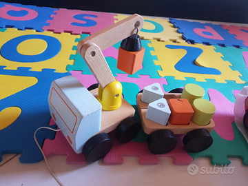 Camion legno magnete