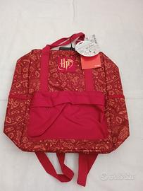 Zaino bordeaux e oro con stampa Harry Potter 