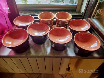 Set Bagna Cauda in ceramica da 6 pezzi più 2