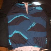 Maglia bici/mtb azzurra/blu/nera
