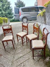 Tavolo vintage e quattro sedie 