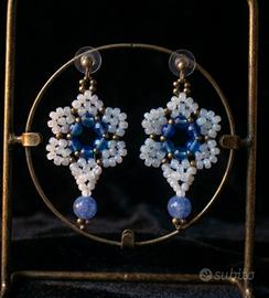 Orecchini Artigianali Vintage Bohémien Quarzo