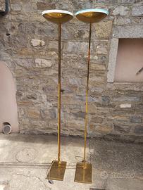 Coppia lampade da terra in ottone