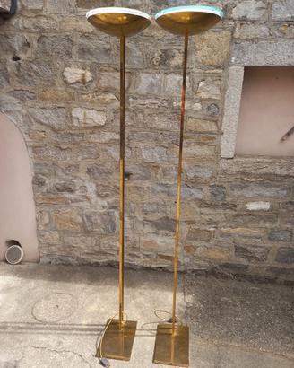 Coppia lampade da terra in ottone