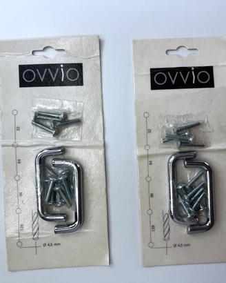 "Ovvio Roccia" maniglie in metallo cromato mm64
