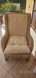 Poltrona in rattan 
