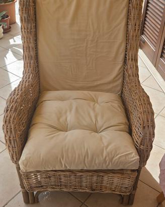 Poltrona in rattan 