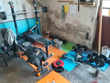 panca+pesi+manubri - palestra all in