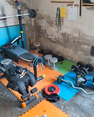 panca+pesi+manubri - palestra all in