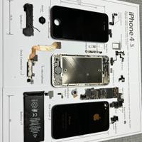 Iphone 4s Disassemblato & Incorniciato. Raro