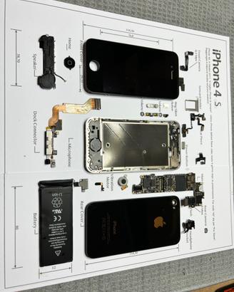 Iphone 4s Disassemblato & Incorniciato. Raro