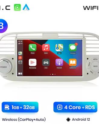 Autoradio per Fiat 500 dal 2007 al 2015