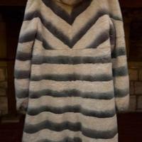 pelliccia Castoro rasato Visone bianco grigio