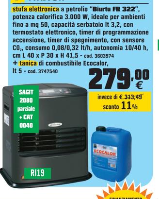 Stufa a combustibile liquido