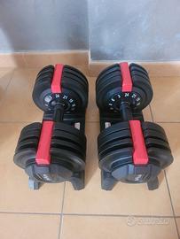 Pesi regolabili manubri a scatto 24kg NUOVI