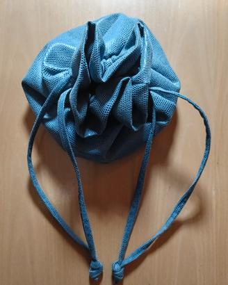 borsa da donna blu pelle nuova