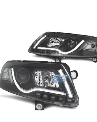 FARI PER AUDI A6 4F 04-08 TUBE LIGHT FONDO NERO