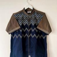 Camicia uomo manica corta ricamata M