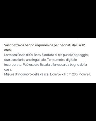 Vaschetta da bagno ok baby