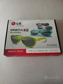 Set 4 occhiali Cinema 3D marca LG 