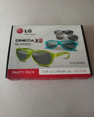 Set 4 occhiali Cinema 3D marca LG 