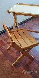 Set Scrivania e Sedia per Bambini in Legno