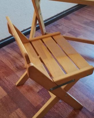 Set Scrivania e Sedia per Bambini in Legno