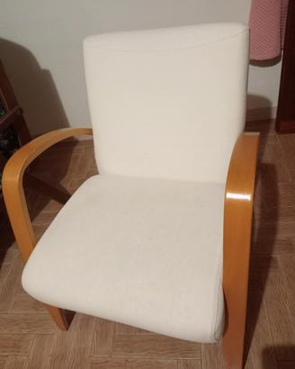 n. 1 sedia poltrona imbottita ikea