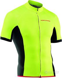Maglia ciclismo giallo fluo tg.S