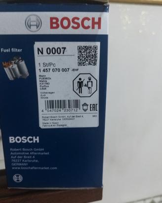 filtro carburante Bosch per Volkswagen golf 