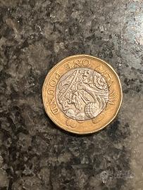 1 pound  inglese del 2017 di Elisabhet