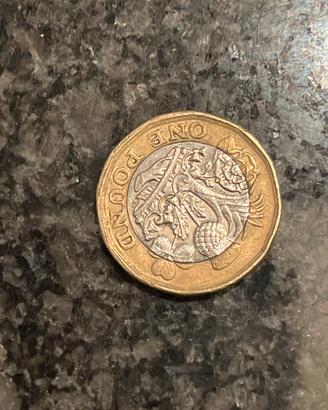 1 pound  inglese del 2017 di Elisabhet